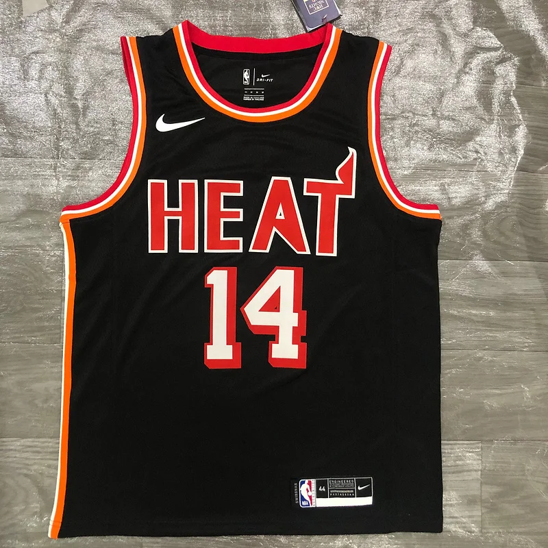 2018 Season NBA Miami Heat basketball jersey retro night Black #14 HERRO