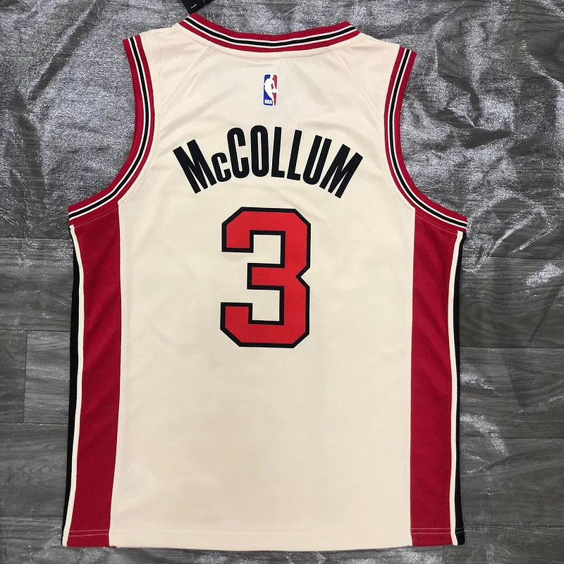 Portland Trail Blazers Basketball Jersey White #3 McCOLLUM