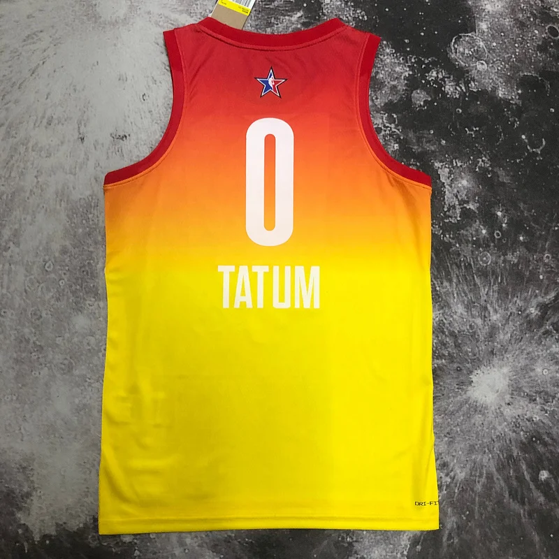 2023 Season NBA Boston Celtics Basketball Jersey All-Star Yellow #0 TATUM