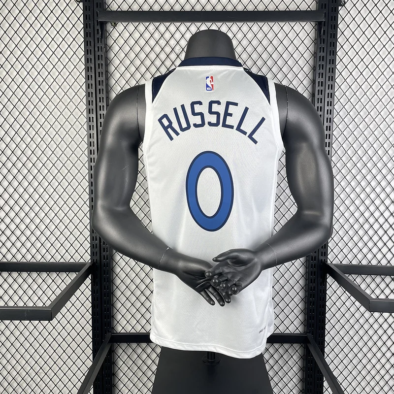 2023 Minnesota Timberwolves Basketball Jersey Home White #0 RUSSELL