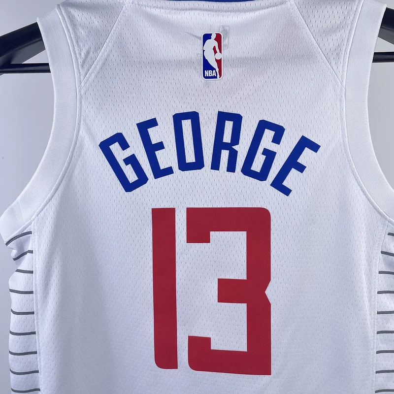 Youth kids Basketball Jersey Los Angeles Clippers White #13 GEORGE