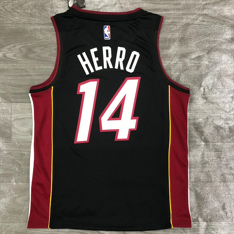 NBA Miami Heat basketball jersey V-neck Black #14 HERRO