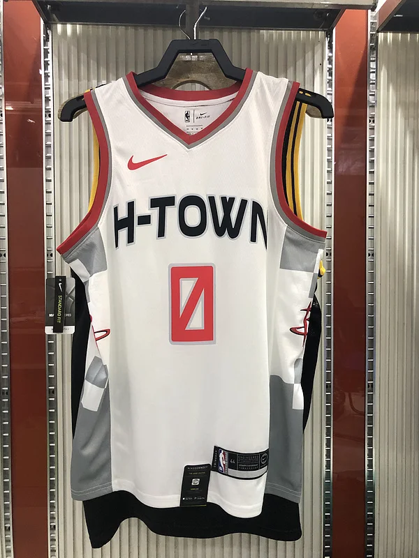 2020 Houston Rockets Basketball Jersey city version White #0 WESTBROOK