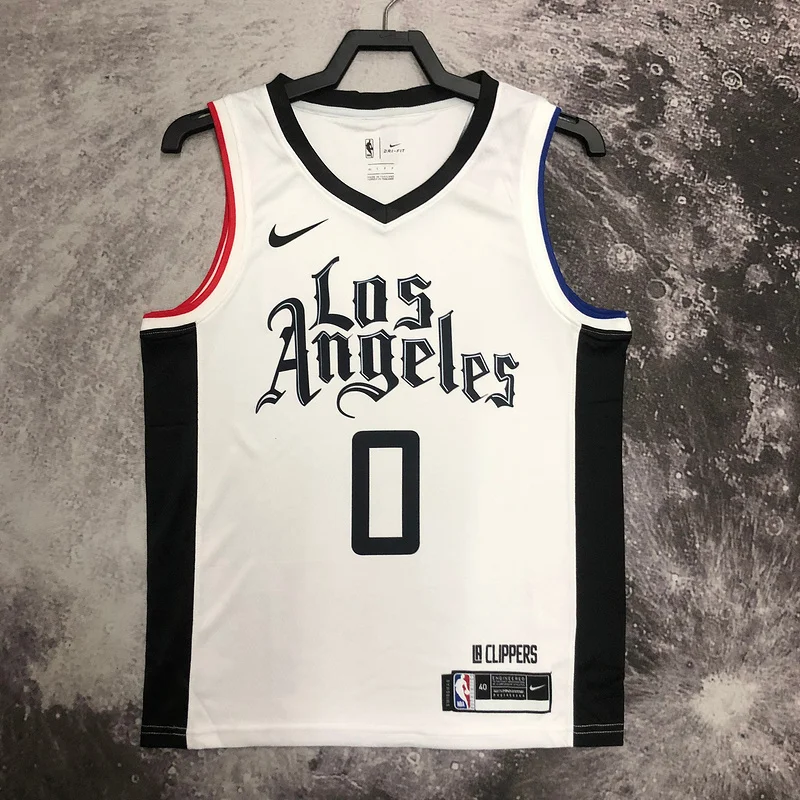 NBA Los Angeles Clippers Basketball jersey   Latin   White  #0    WESTBROOK