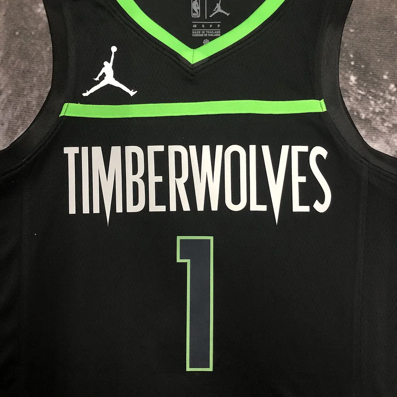 2023 Minnesota Timberwolves Basketball Jersey trapeze limited #1 EDWARDS