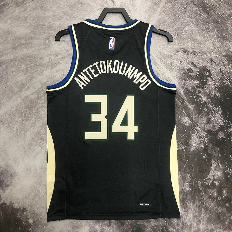 2023 Season NBA Milwaukee Bucks Basketball jersey Jordan limited #34