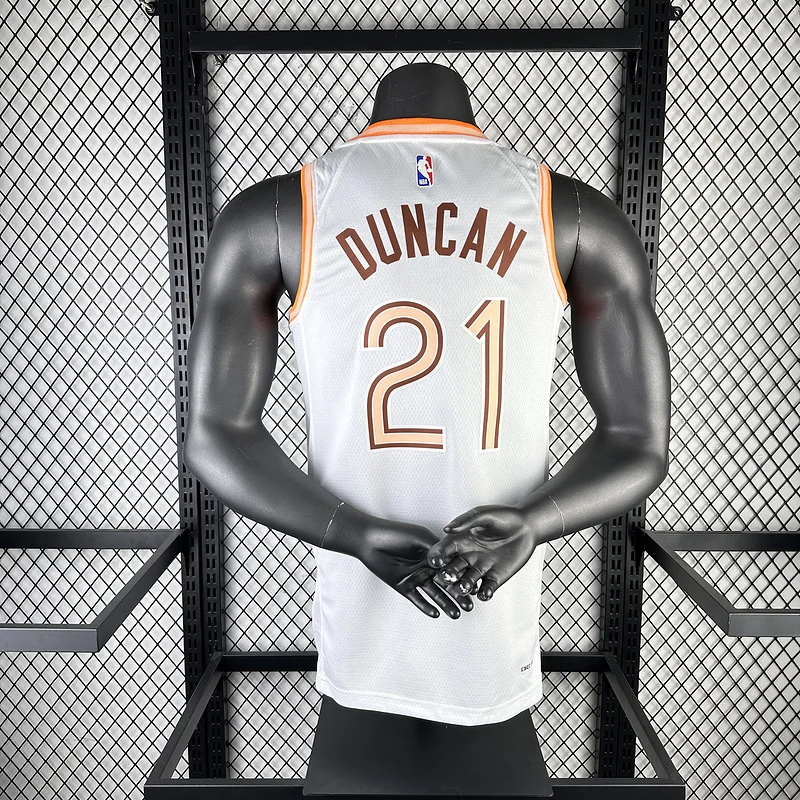 2024 San Antonio Spurs Basketball Jersey city version #21 DUNCAN