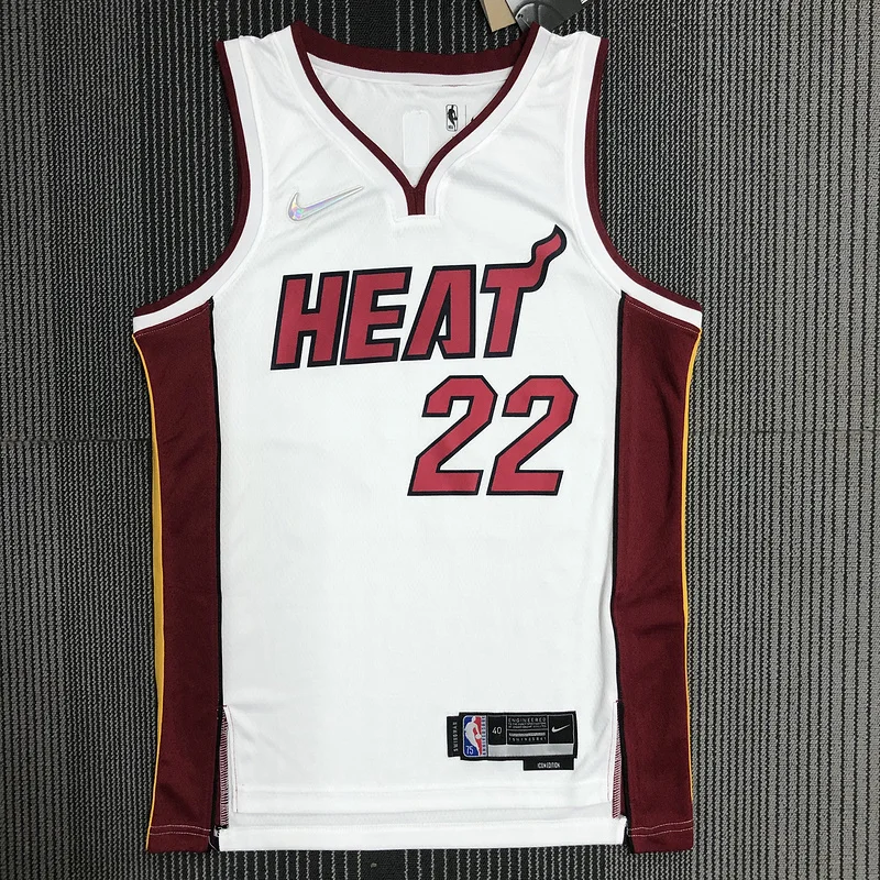 75th anniversary NBA Miami Heat basketball jersey White #22 BUTLER