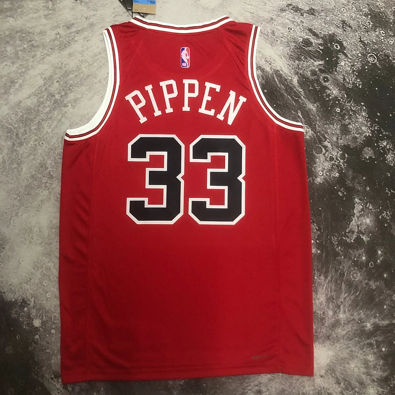 2023 Season NBA Chicago Bulls Basketball jersey red #33 PIPPEN