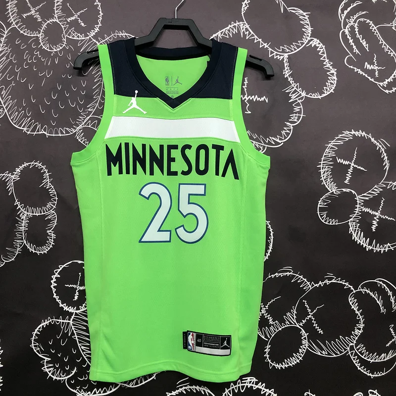 Minnesota Timberwolves Basketball Jersey trapeze #25 ROSE