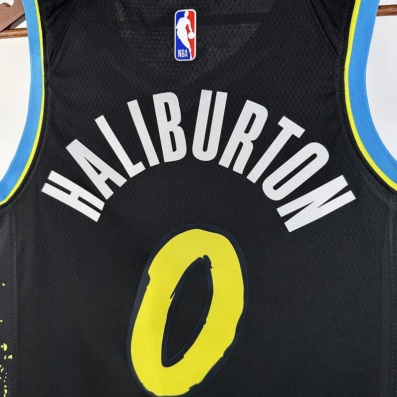 2024 Indiana Pacers Basketball Jersey city version #0 HALIBURTON