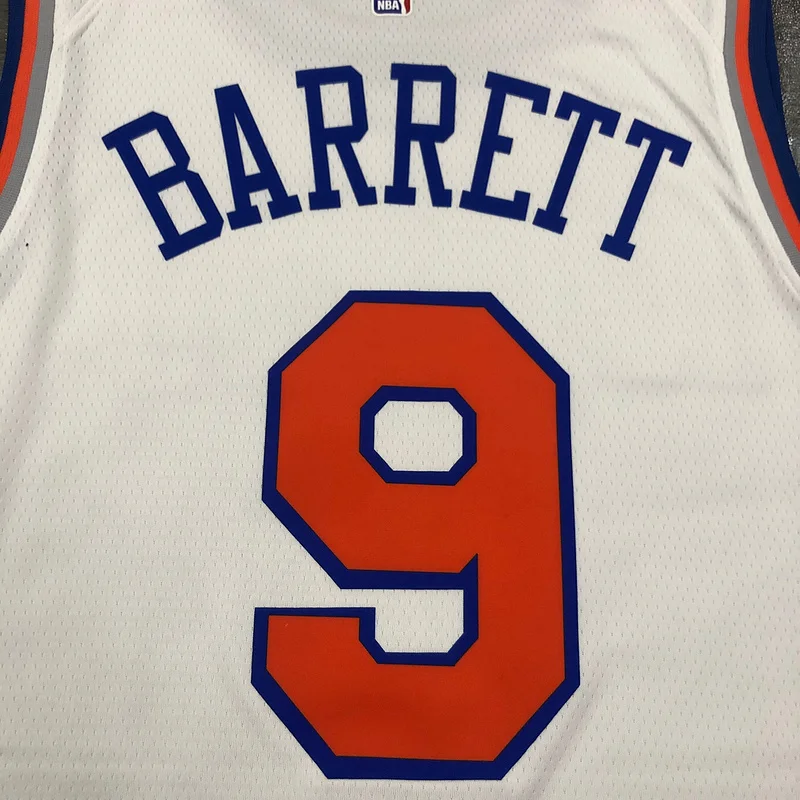 New York Knicks Basketball Jersey White #9 BARRETT