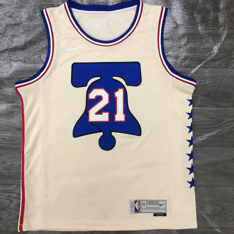 2021 Season NBA Philadelphia 76ers Basketball Jersey Bonus edition #21 EMBIID