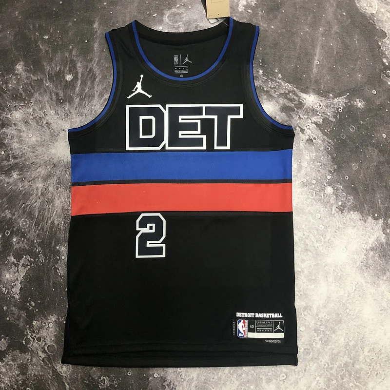 2023 Detroit Pistons Basketball Jersey trapeze limited #2CUNNINGHAM