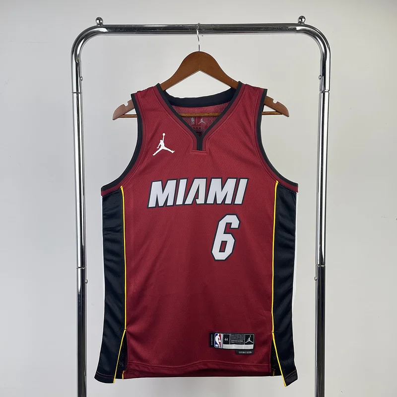 2023 Season NBA Miami Heat basketball jersey trapeze limited #6 JAMES