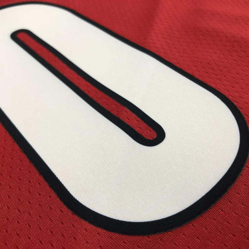 Portland Trail Blazers Basketball Jersey Red Jordan Style #0 LILIARD