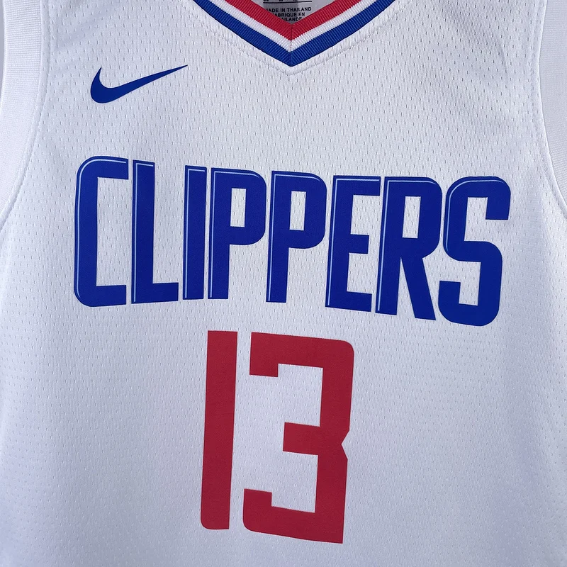 Youth kids Basketball Jersey Los Angeles Clippers White #13 GEORGE