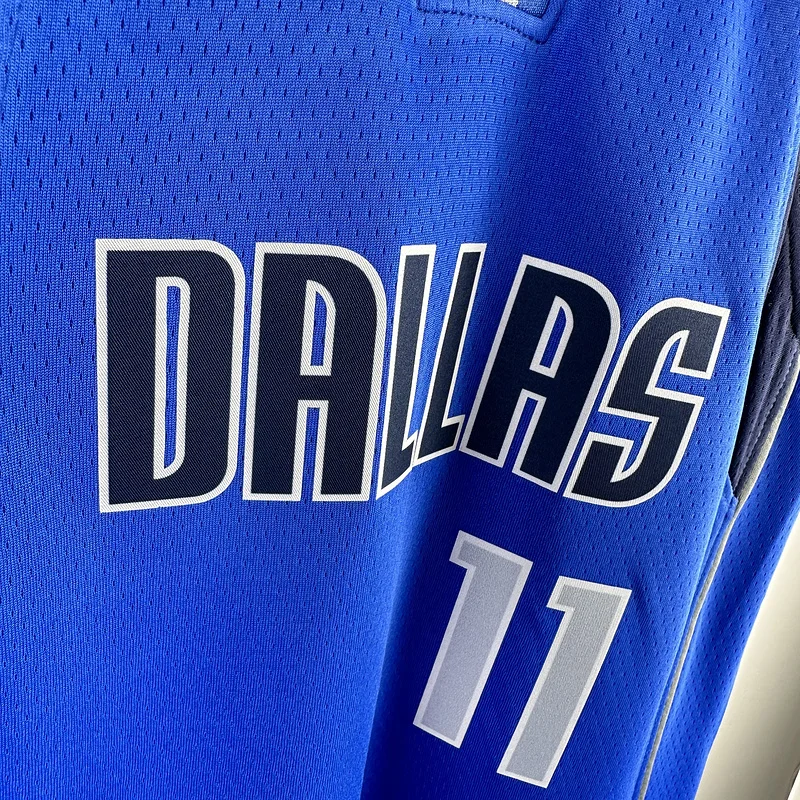 Youth kids Basketball Jersey Dallas Mavericks Blue #11 IRVING