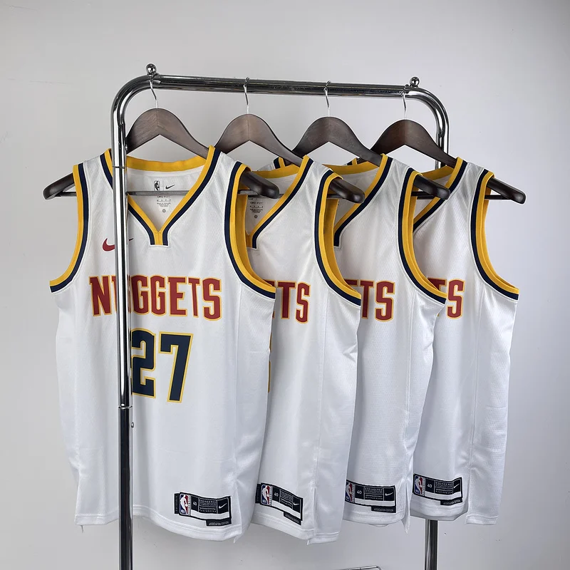 2023 Season NBA Denver Nuggets Basketball jersey White #27 MURRAY