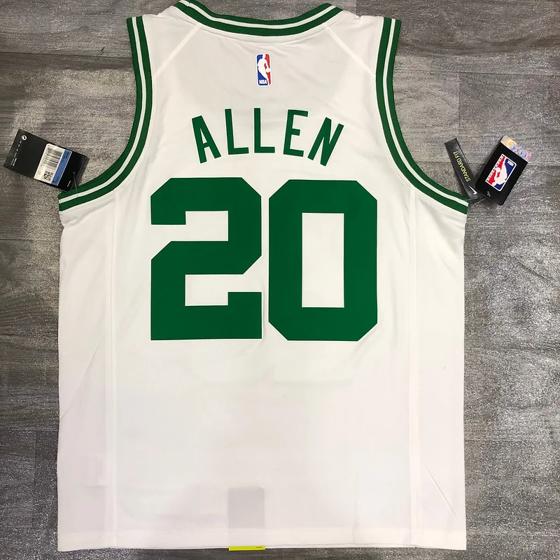 NBA Boston Celtics Basketball Jersey Retro White #20 ALLEN