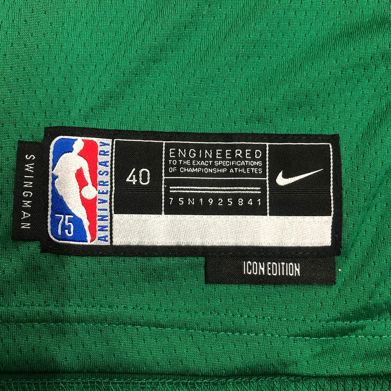 75th anniversary NBA Boston Celtics Basketball Jersey Green #7 BROWN