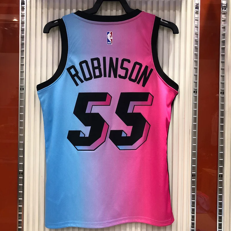 2021 Season NBA Miami Heat basketball jersey city version #55 ROBINSON