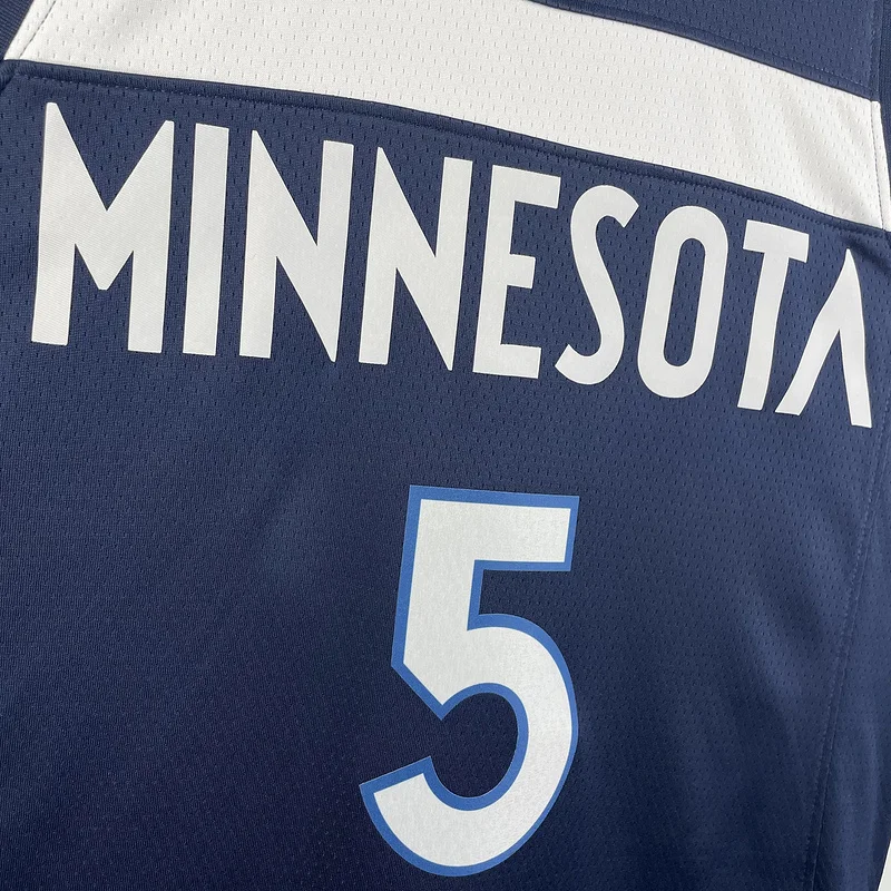 2023 Minnesota Timberwolves Basketball Jersey Aawy Blue #5 EDWARDS