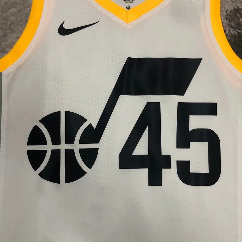 2023 Utah Jazz Basketball Jersey Home White #45 MITCHELL