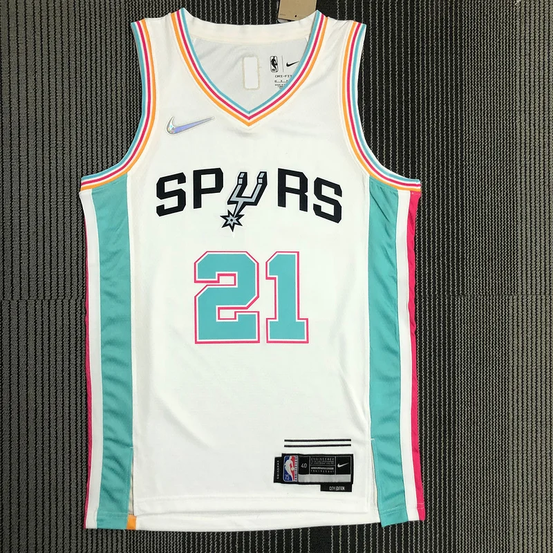 2022 San Antonio Spurs Basketball Jersey city version #21 DUNCAN