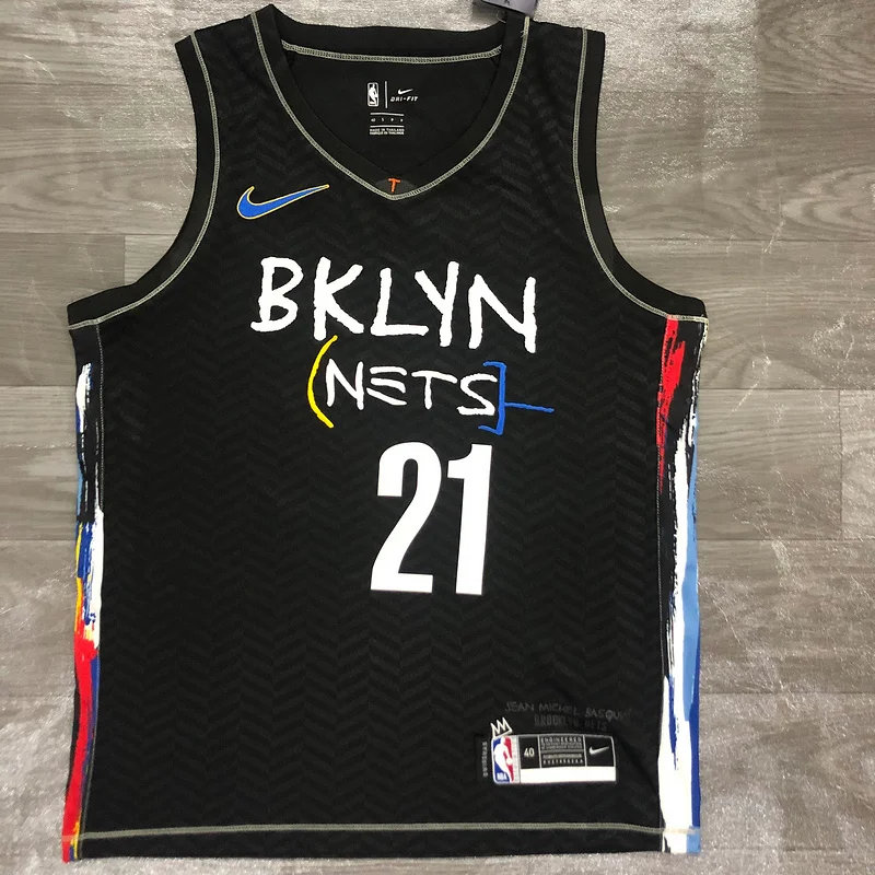 2021 Season Brooklyn Nets Basketball jersey city version Graffiti model #21 CLOWNEY