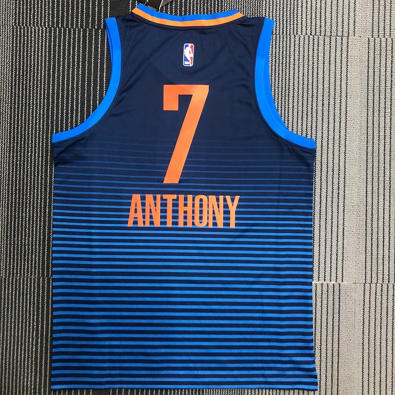 NBA Oklahoma City Thunder Basketball Jersey Blue stripe #7 ANTHDNY