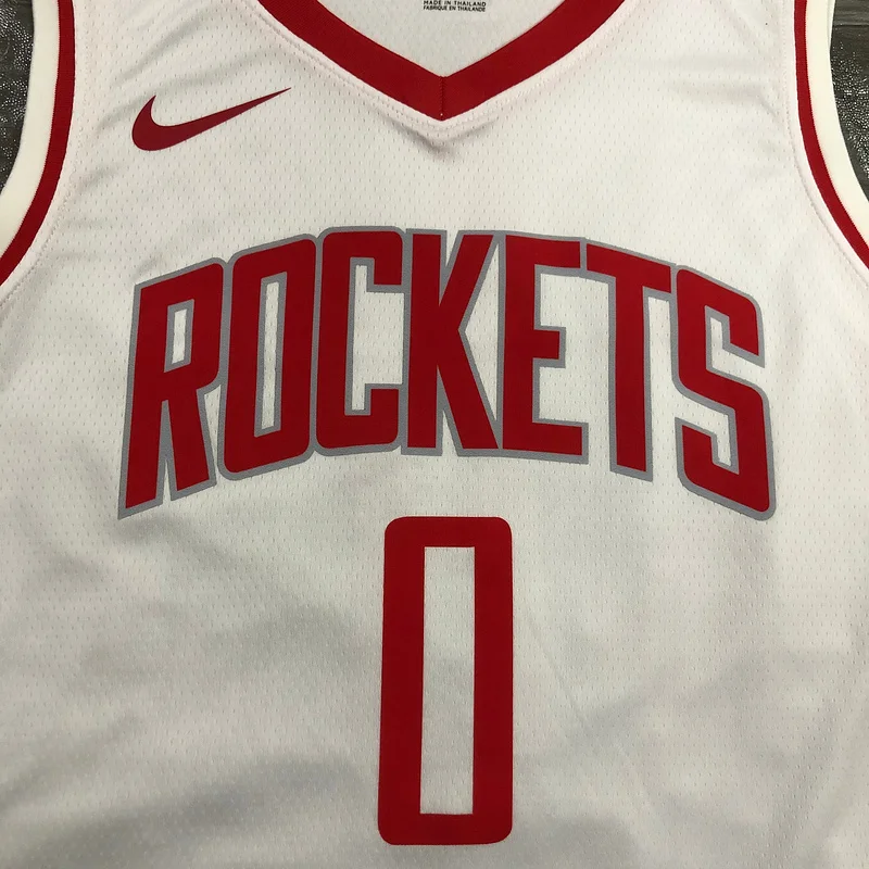 2021 Houston Rockets Basketball Jersey White #0 WESTBROOK