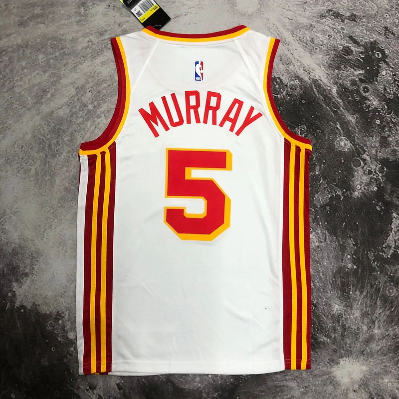 NBA Atlanta Hawks Basketball Jersey White #5  MURRAY