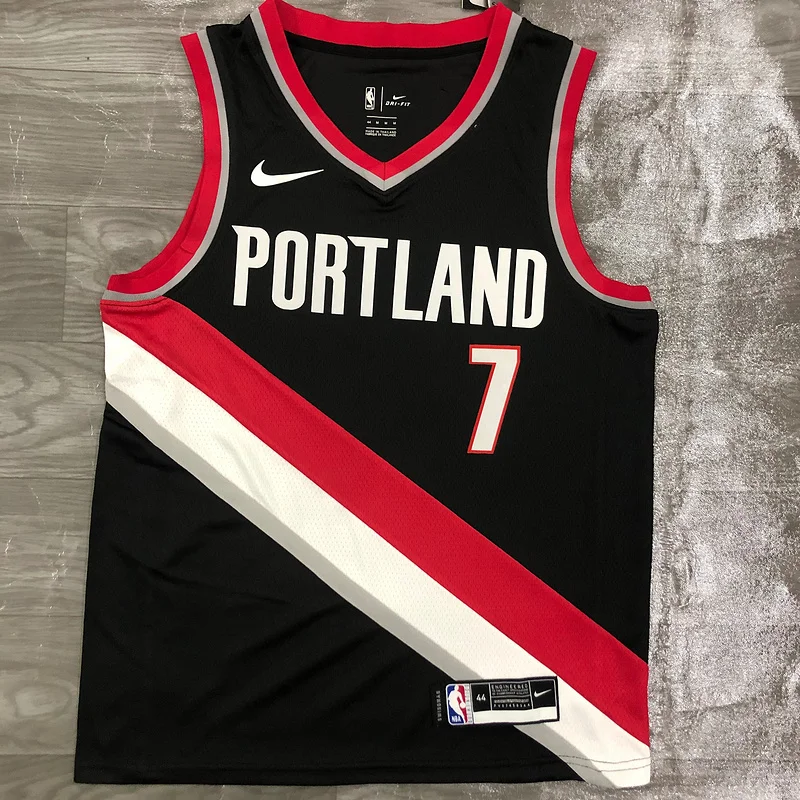 2021 Portland Trail Blazers Basketball Jersey Black #7 ROY