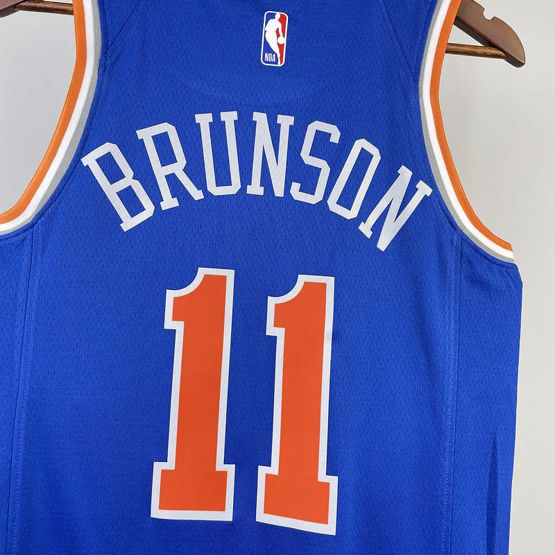 2023 New York Knicks Basketball Jersey Aawy Blue #11 BRUNSON