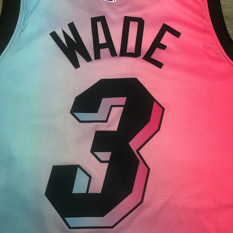 2021 Season NBA Miami Heat basketball jersey city version #3 WADE