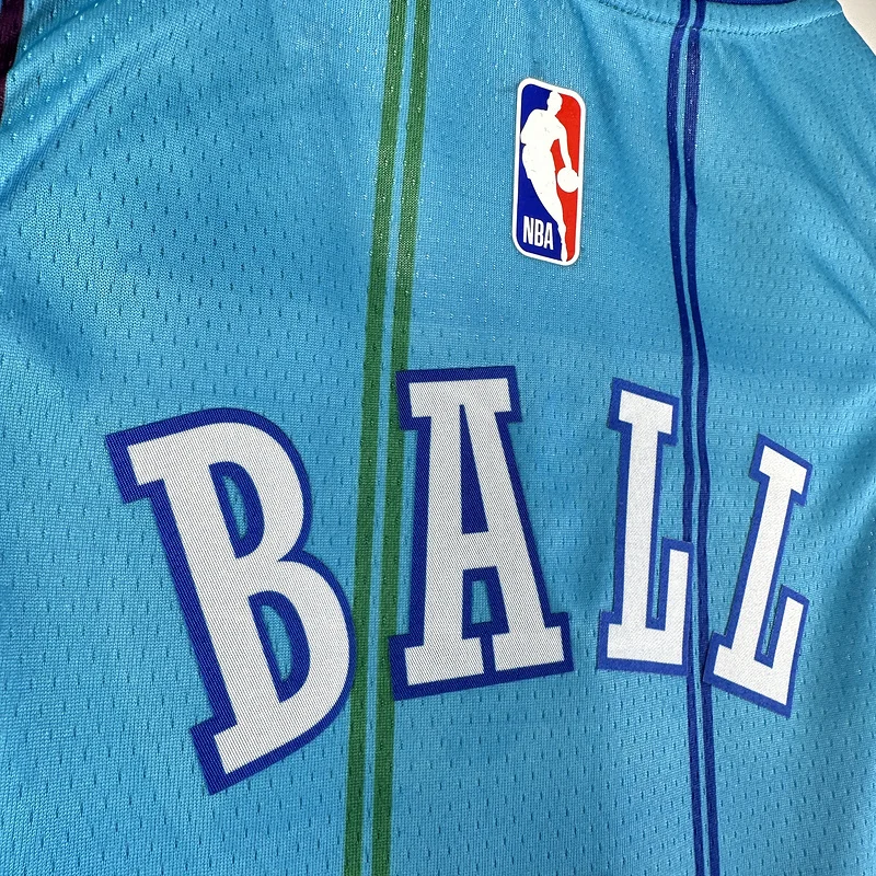 2024  Charlotte Hornets Basketball Jersey   Retro  #1  BALL