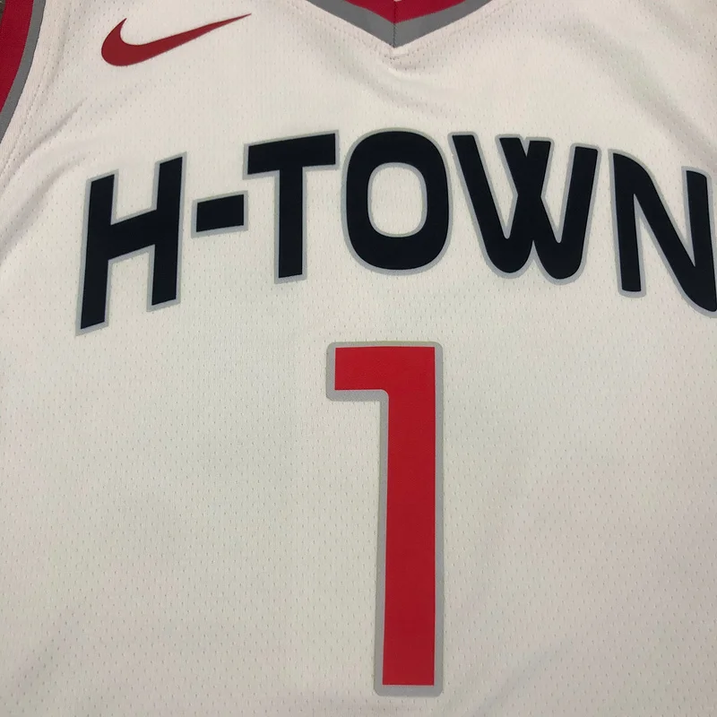 2020 Houston Rockets Basketball Jersey city version White #1 WALL