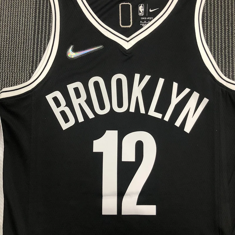 75th anniversary Brooklyn Nets Basketball jersey Black #12 HARRIS