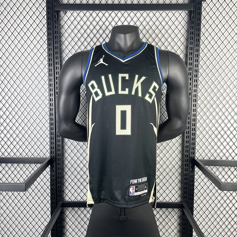 2023 Season NBA Milwaukee Bucks Basketball jersey trapeze limited #0 LILLARD