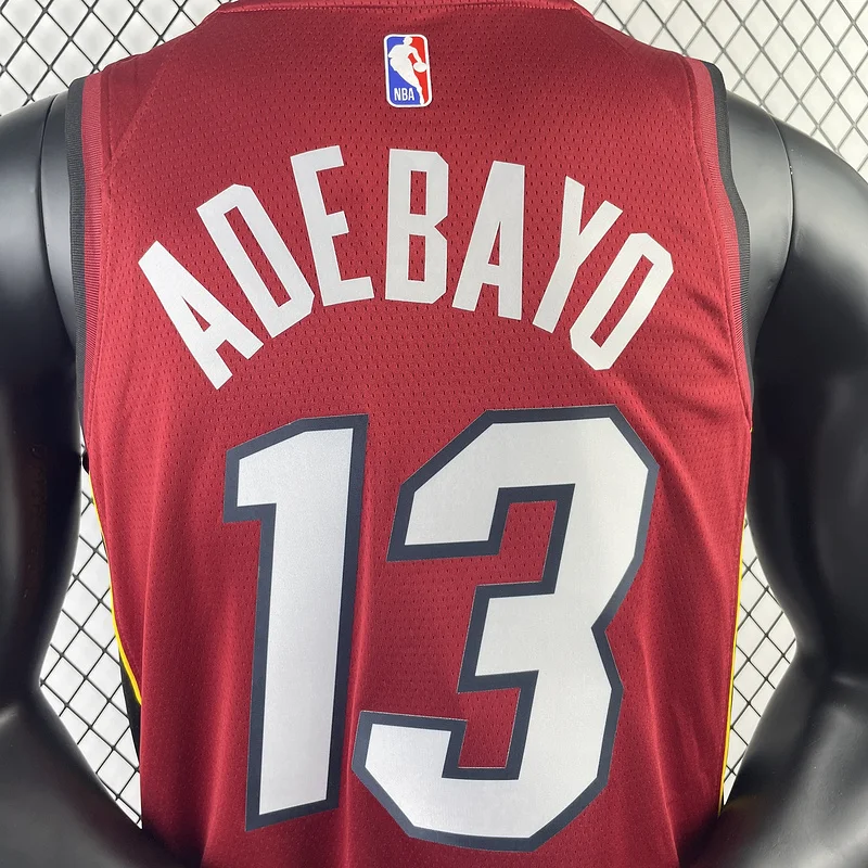 2023 Season NBA Miami Heat basketball jersey trapeze limited #13 ADEBAYO