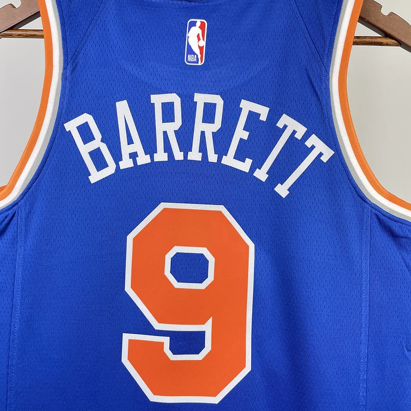 2023 New York Knicks Basketball Jersey Aawy Blue #9 BARRETT