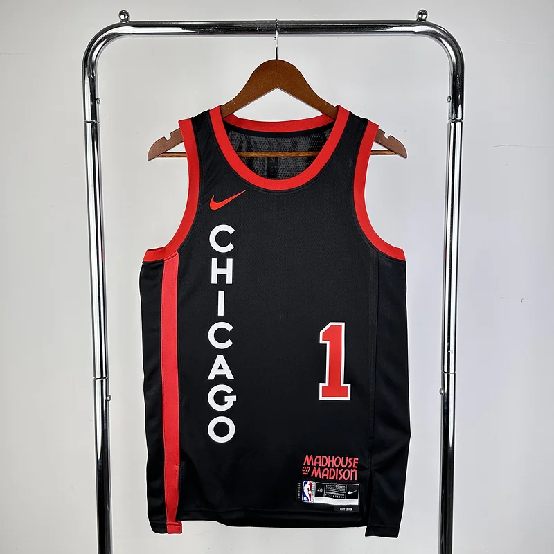 2024 Season NBA Chicago Bulls Basketball jersey City version #1 ROSE