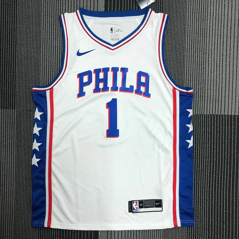 NBA Philadelphia 76ers Basketball Jersey V-neck White #1 HARDEN