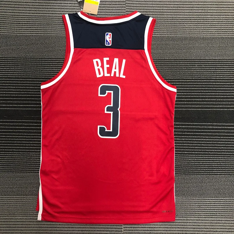 75th anniversary Washington Wizards Basketball Jersey Red #3 BEAL