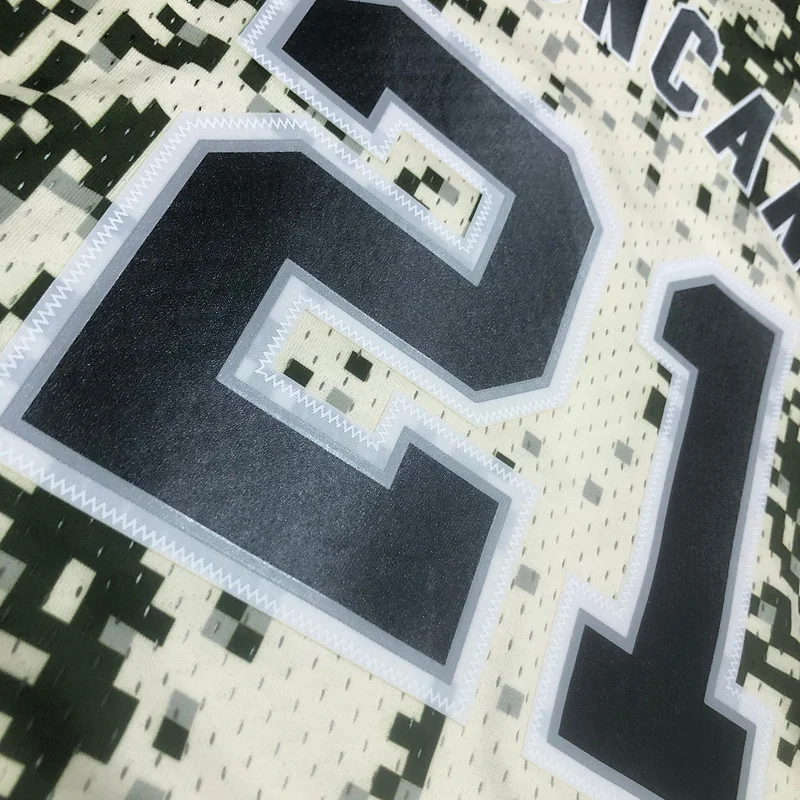 Mitchell Ness Hot Print Retro San Antonio Spurs Basketball Jersey 2013 2014 camouflage #21 DUNCAN