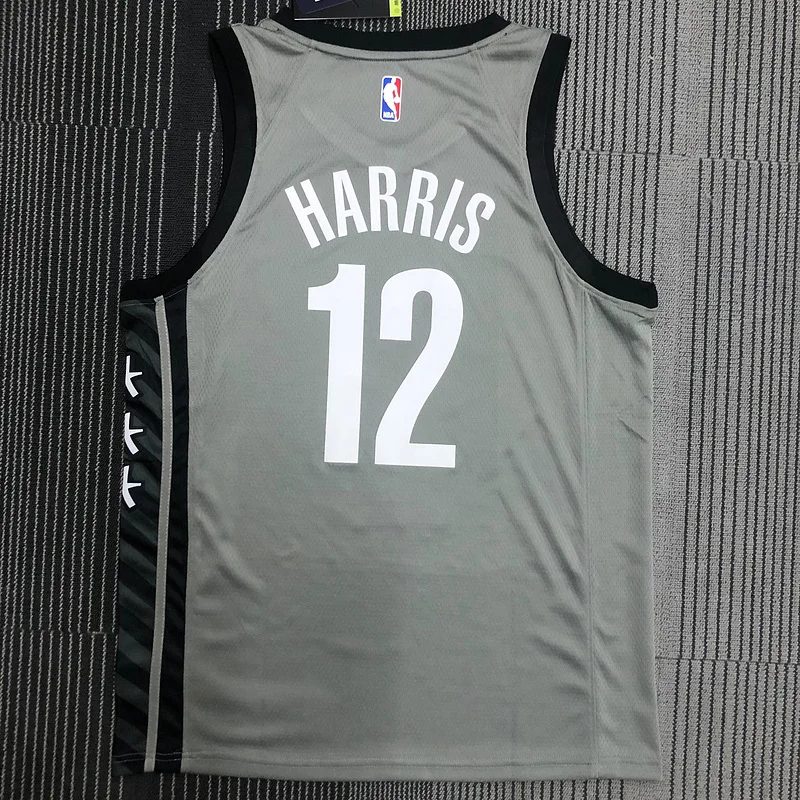 Brooklyn Nets Basketball jersey Flyer style gray #12 HARRIS