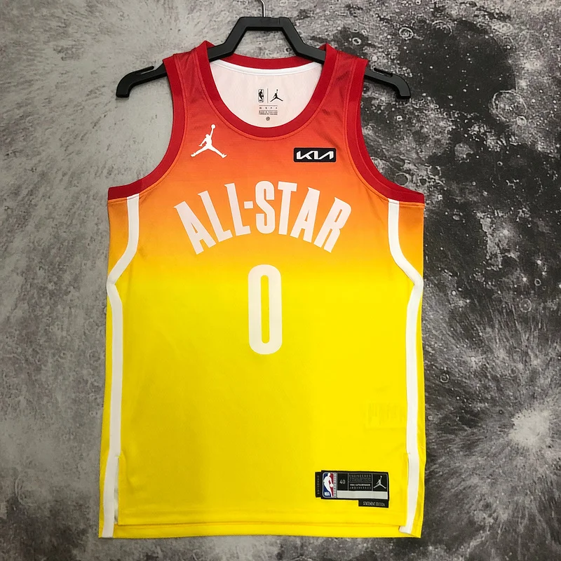 2023 Season NBA Boston Celtics Basketball Jersey All-Star Yellow #0 TATUM