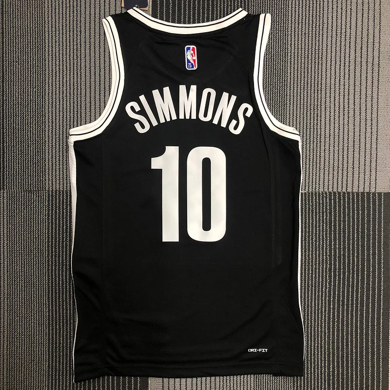 75th anniversary Brooklyn Nets Basketball jersey Black #10 SIMMONS