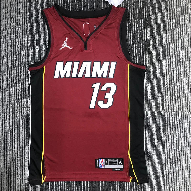 75th anniversary NBA Miami Heat basketball jersey trapeze limited #13 ADEBAYO